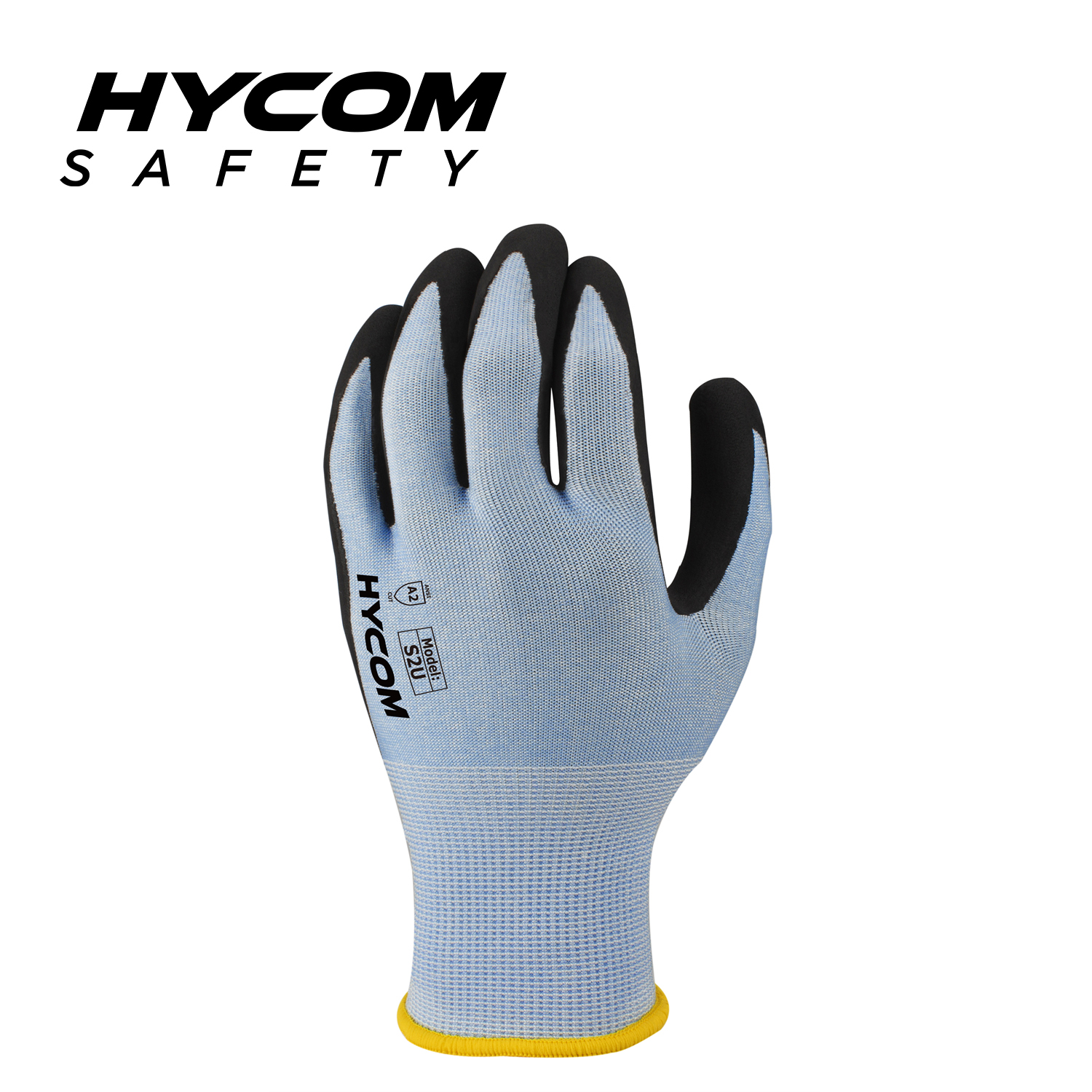 HYCOM 18G ANSI 2 Flexible Cut Resistant Glove with Palm Nitrile Coating Super Thiner Safety Gloves