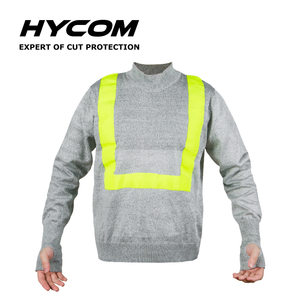 HYCOM ANSI 5 Cut Resistant Pullover Cloting with High Visible Reflective Tape And Thumb Hole PPE Clothing