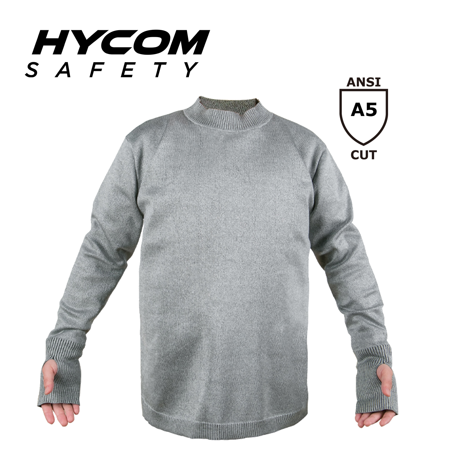 HYCOM ANSI 5 Cut Resistant Pullover Cloting with Breathable Pique And Thumb Hole PPE Clothing