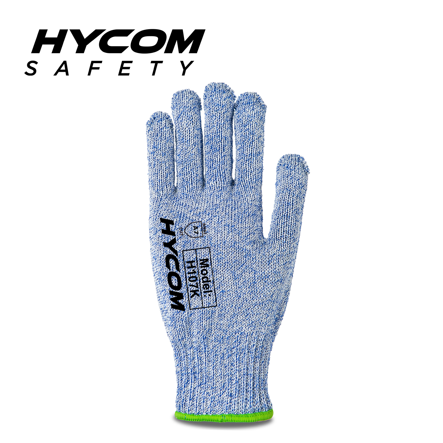 HYCOM 10G ANSI 7 HPPE Cut Resistant Glove FDA Food Contact Directly Butcher Glove