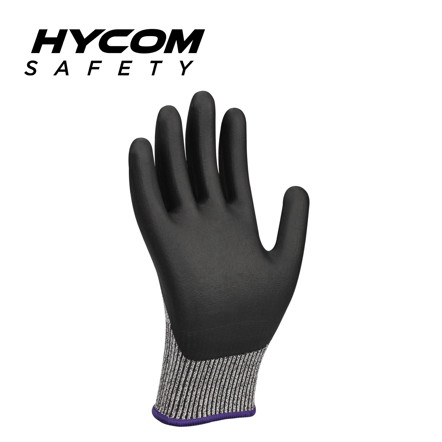 HYCOM 13G ANSI 2 Engineering Yarn Cut Resistant Glove Coated with Palm Foam Nitrile EN388 Safety Work Glove