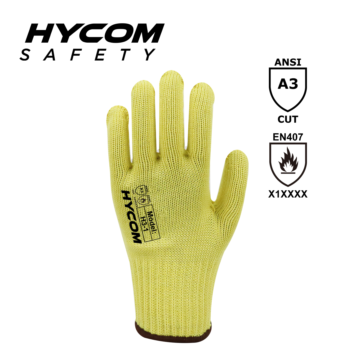 HYCOM 7G Level 5 ANSI 3 Aramid Cut Resistant Glove PPE Work Gloves