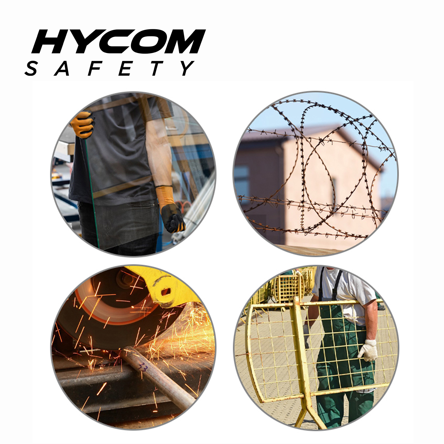 HYCOM ANSI 5 Cut Resistant Zipper Jacket with High Visible Reflective Tape And Thumb Hole PPE Clothing